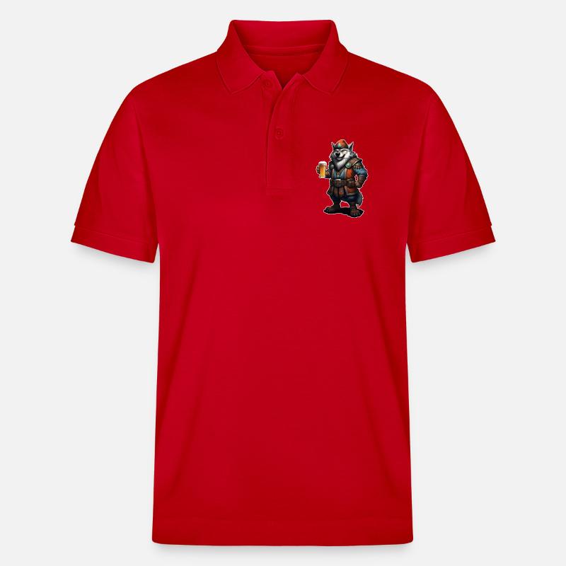 Wolf Bier - Stanley/Stella Unisex Bio-Poloshirt PREPSTER - Rot