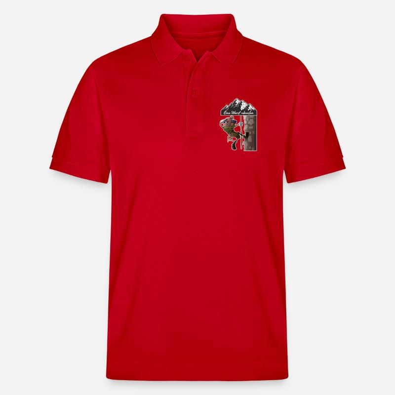 Eine Wurst abseilen - Stanley/Stella Unisex Bio-Poloshirt PREPSTER - Rot