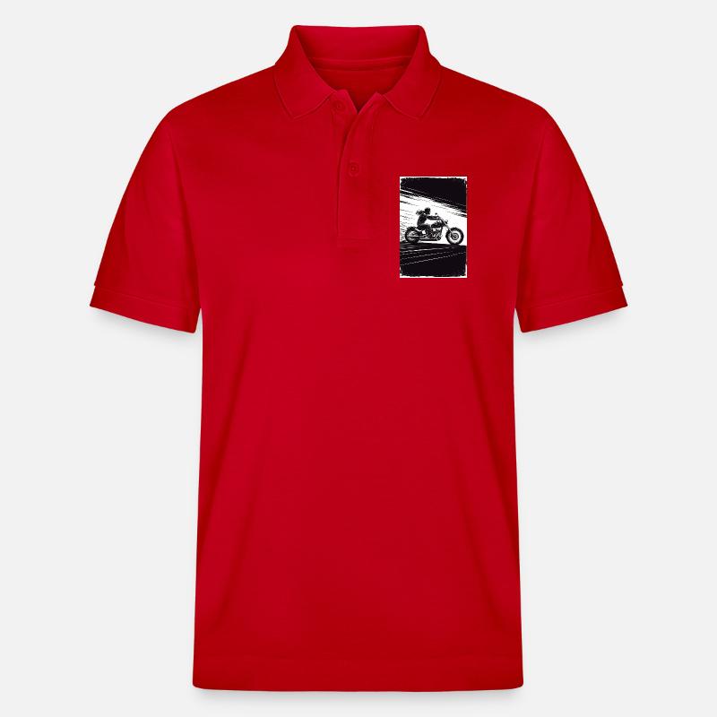 Chopper_Biker_Artwork_Collection_R02 - Stanley/Stella Unisex Bio-Poloshirt PREPSTER - Rot