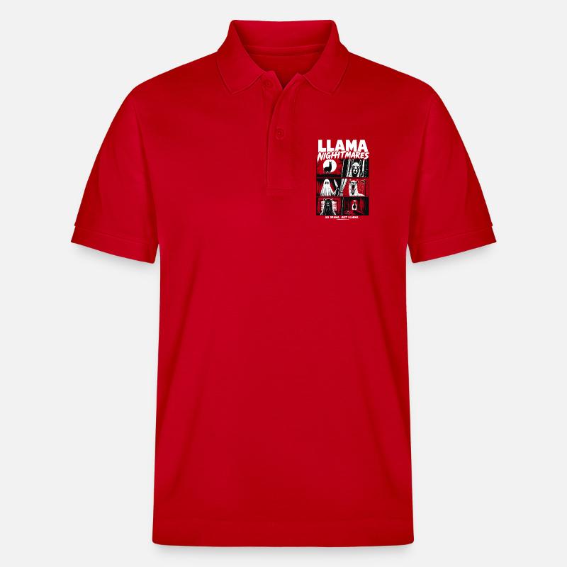 Llama Nightmares Horror Comic - Stanley/Stella Unisex Bio-Poloshirt PREPSTER - Rot