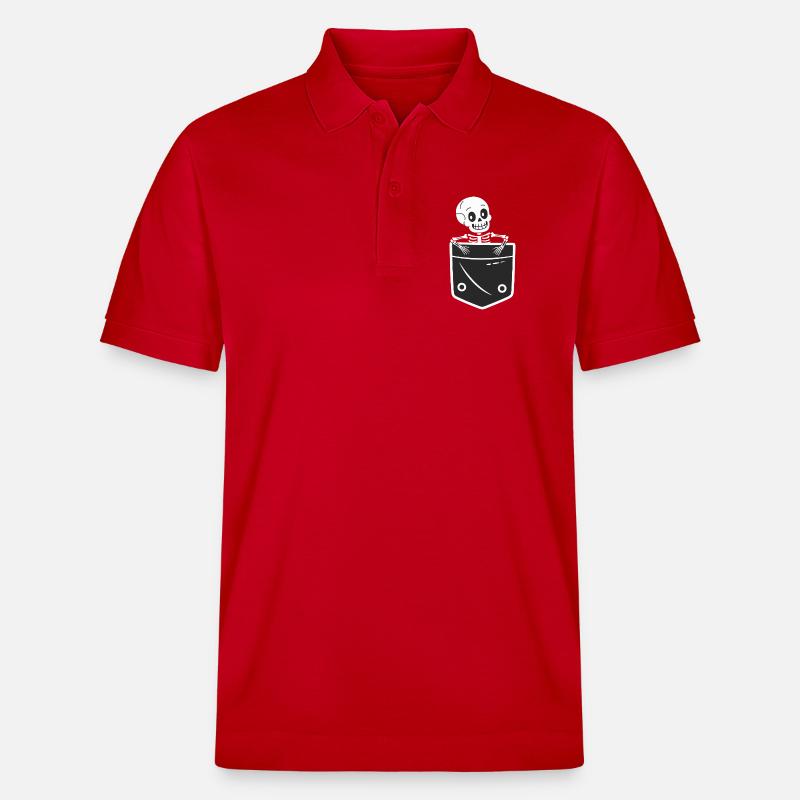 Conception ludique de poche squelette - Polo PREPSTER bio Stanley/Stella Unisexe - rouge