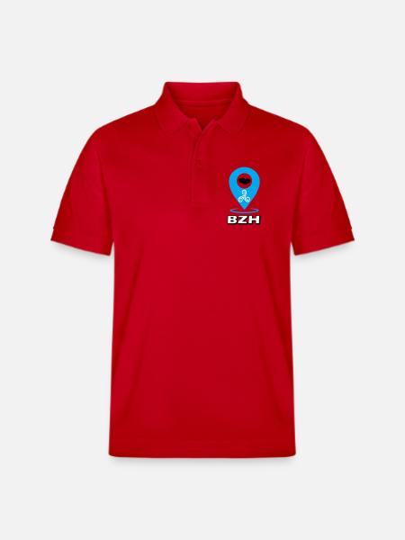 Triskel Breizh Blue - Stanley/Stella Unisex Organic Polo Shirt PREPSTER - red