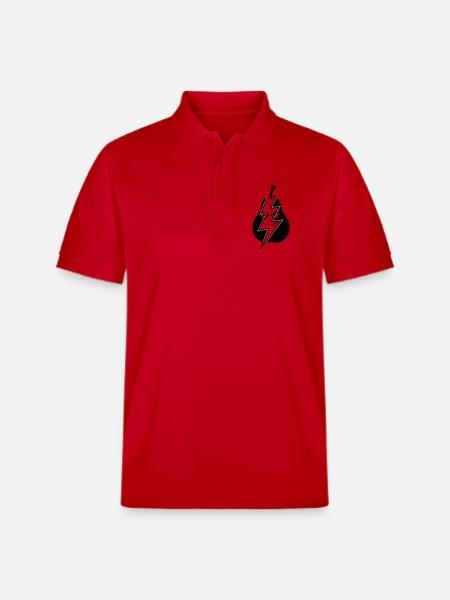 Blitzbirne Wortwitz Geistesblitz Klugscheißer  - Stanley/Stella Unisex Bio-Poloshirt PREPSTER - Rot