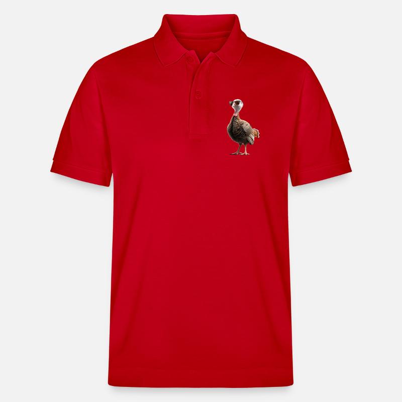 Dinde Poules Oiseaux Dinde - Polo PREPSTER bio Stanley/Stella Unisexe - rouge