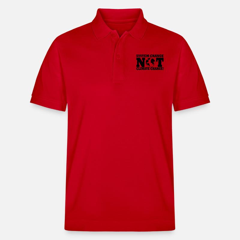 system change not climate change - Polo PREPSTER bio Stanley/Stella Unisexe - rouge