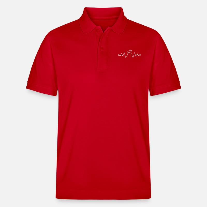 Herzfrequenz-Stille - Stanley/Stella Unisex Bio-Poloshirt PREPSTER - Rot
