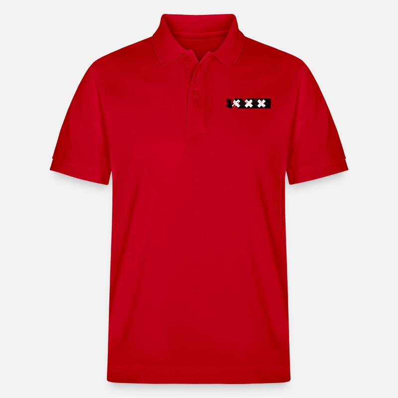 Bandes X d’Amsterdam - Polo PREPSTER bio Stanley/Stella Unisexe - rouge