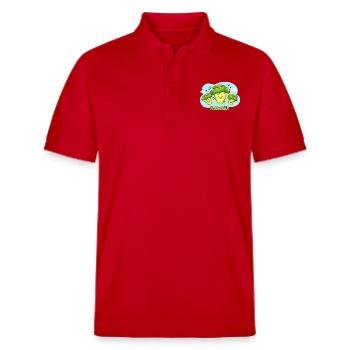 Broccoli - Stanley/Stella Unisex Organic Polo Shirt PREPSTER - red - Front - Roxy (174cm) & Andy (188cm)