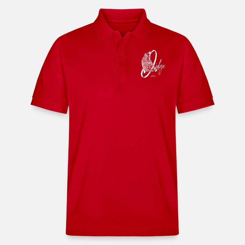 Didgeridoo Känguru 2019 - weiß - Stanley/Stella Unisex Bio-Poloshirt PREPSTER - Rot
