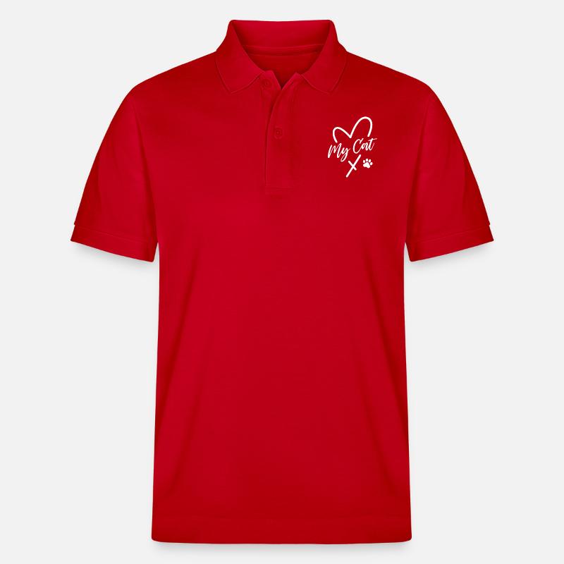 Mon cœur de chat - Polo PREPSTER bio Stanley/Stella Unisexe - rouge