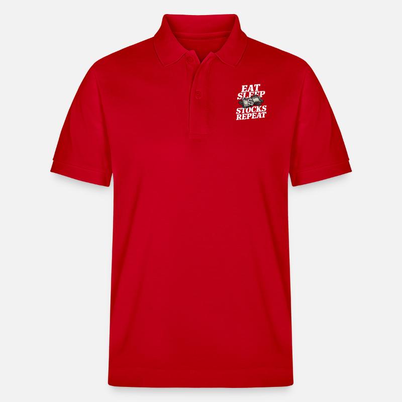 Manger, dormir, stocker, répéter - Polo PREPSTER bio Stanley/Stella Unisexe - rouge