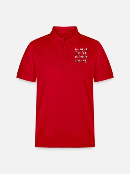 Imprimé numéro12. - Polo PREPSTER bio Stanley/Stella Unisexe - rouge