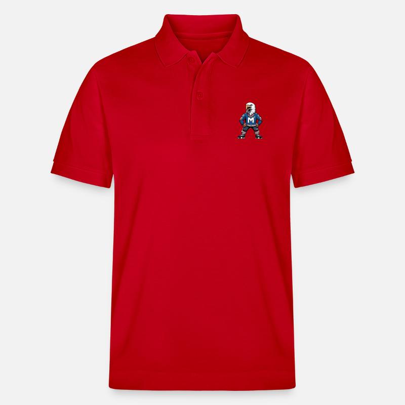 Stolzer Adler mit Buchstaben M - Stanley/Stella Unisex Bio-Poloshirt PREPSTER - Rot