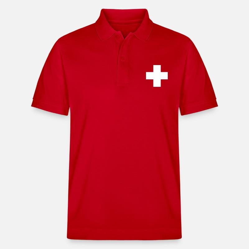 Schweiz - Stanley/Stella Unisex Bio-Poloshirt PREPSTER - Rot