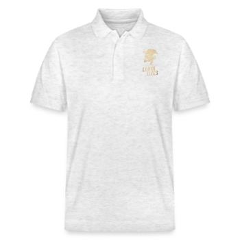 Lenin Lives - Stanley/Stella Unisex Organic Polo Shirt PREPSTER - heather white - Front - Roxy (174cm) & Andy (188cm)