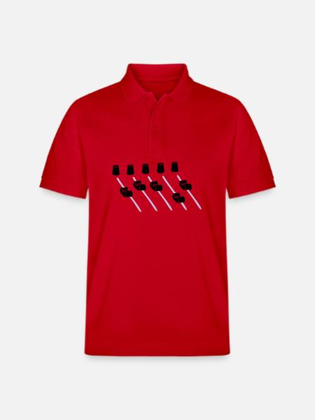 music mixer - Stanley/Stella Unisex Organic Polo Shirt PREPSTER - red