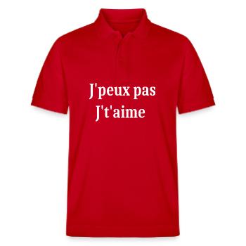 J'peux pas j't'aime St.Valentin - Polo PREPSTER bio Stanley/Stella Unisexe - rouge - Devant - Roxy (174cm) & Andy (188cm)