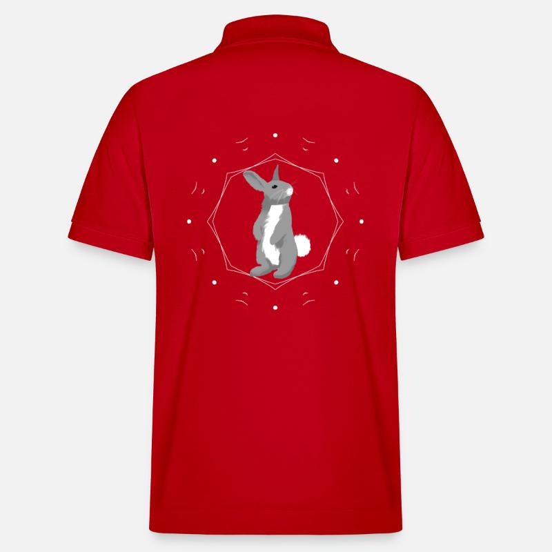 Lapin dans l’anneau de géométrie - Polo PREPSTER bio Stanley/Stella Unisexe - rouge