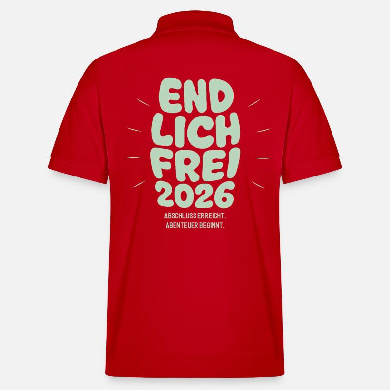Endlich Frei - Abschluss 2026 - Stanley/Stella Unisex Bio-Poloshirt PREPSTER - Rot