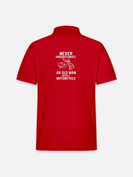 Motivational motorcycle slogan - Stanley/Stella Unisex Organic Polo Shirt PREPSTER - red