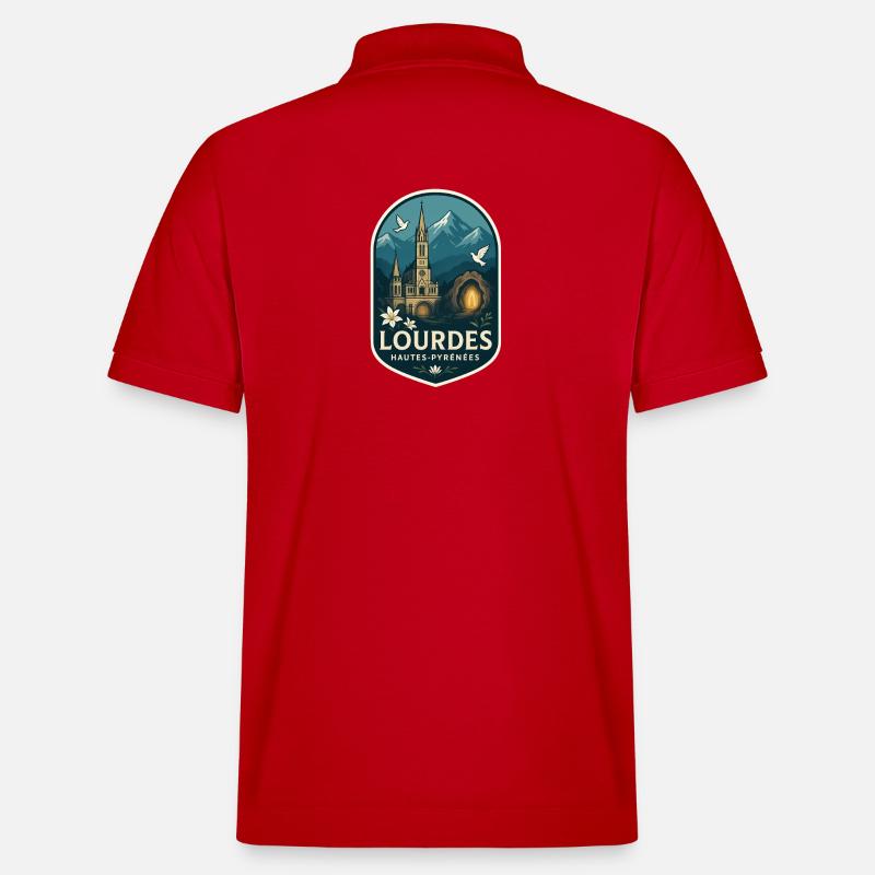 Sanctuaire de Lourdes - Hautes-Pyrénées - Polo PREPSTER bio Stanley/Stella Unisexe - rouge