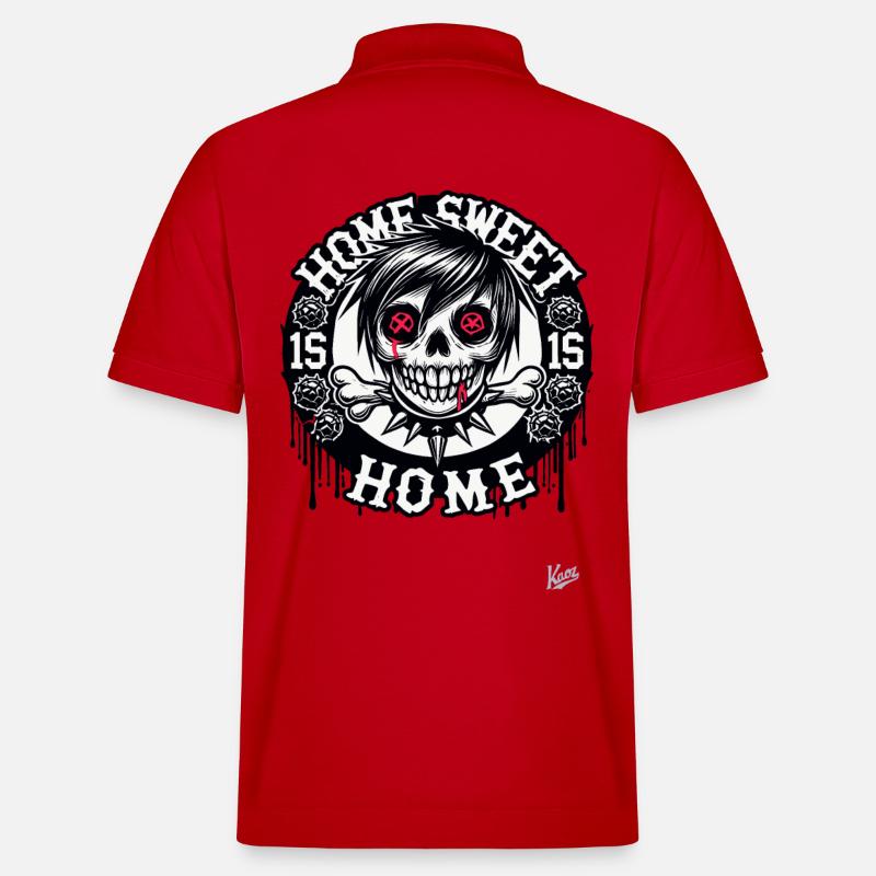 Sweet Home Emo Punk Crâne - Polo PREPSTER bio Stanley/Stella Unisexe - rouge