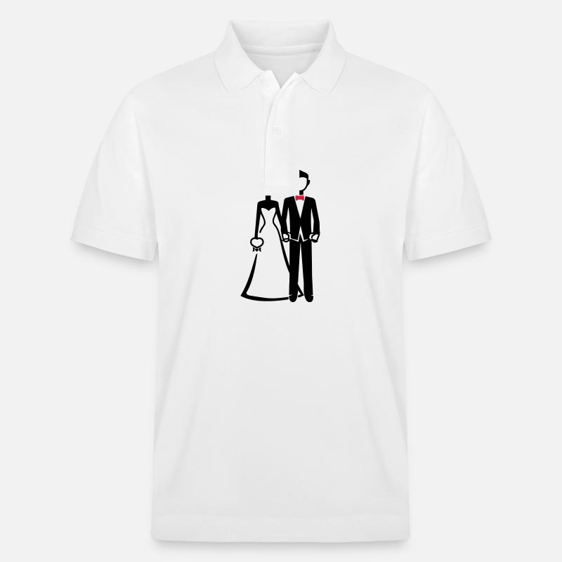 Mariée et marié - Polo PREPSTER bio Stanley/Stella Unisexe - blanc