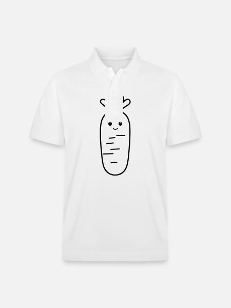 Karotte - Stanley/Stella Unisex Bio-Poloshirt PREPSTER - Weiß