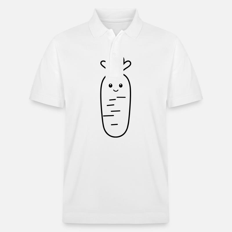 Karotte - Stanley/Stella Unisex Bio-Poloshirt PREPSTER - Weiß