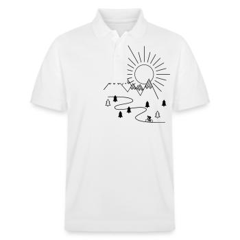 Cycling - Stanley/Stella Unisex Organic Polo Shirt PREPSTER - white - Front - Roxy (174cm) & Andy (188cm)