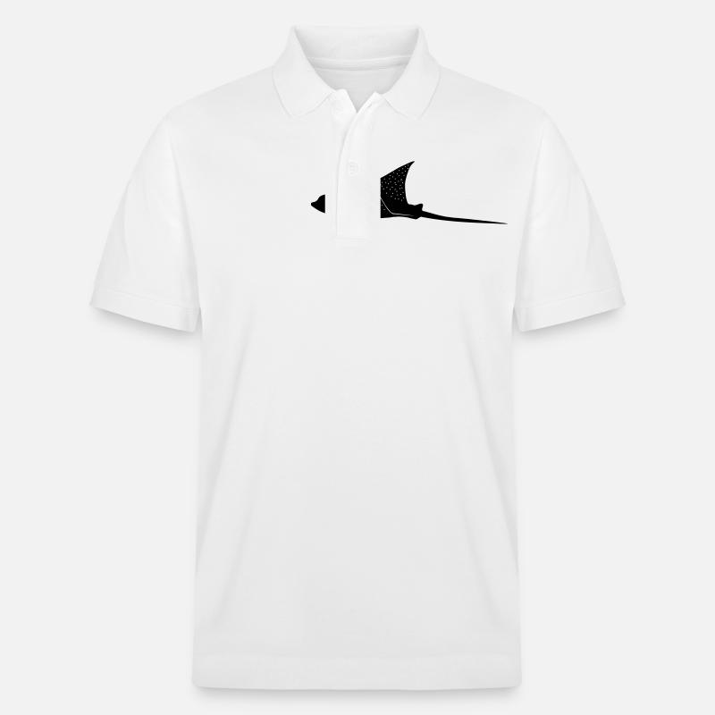Adlerrochen im Modus Flug - Stanley/Stella Unisex Bio-Poloshirt PREPSTER - Weiß
