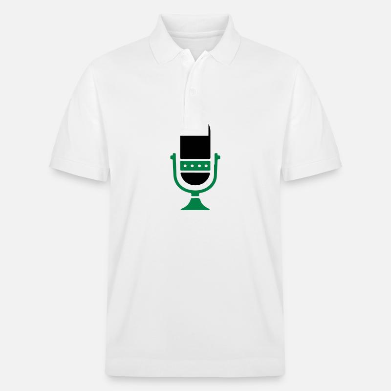 Microphone Podcast - Polo PREPSTER bio Stanley/Stella Unisexe - blanc