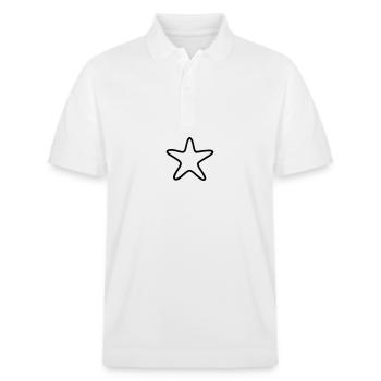 Seestern - Stanley/Stella Unisex Bio-Poloshirt PREPSTER - Weiß - Vorne - Roxy (174cm) & Andy (188cm)