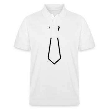 Cravate - Polo PREPSTER bio Stanley/Stella Unisexe - blanc - Devant - Roxy (174cm) & Andy (188cm)