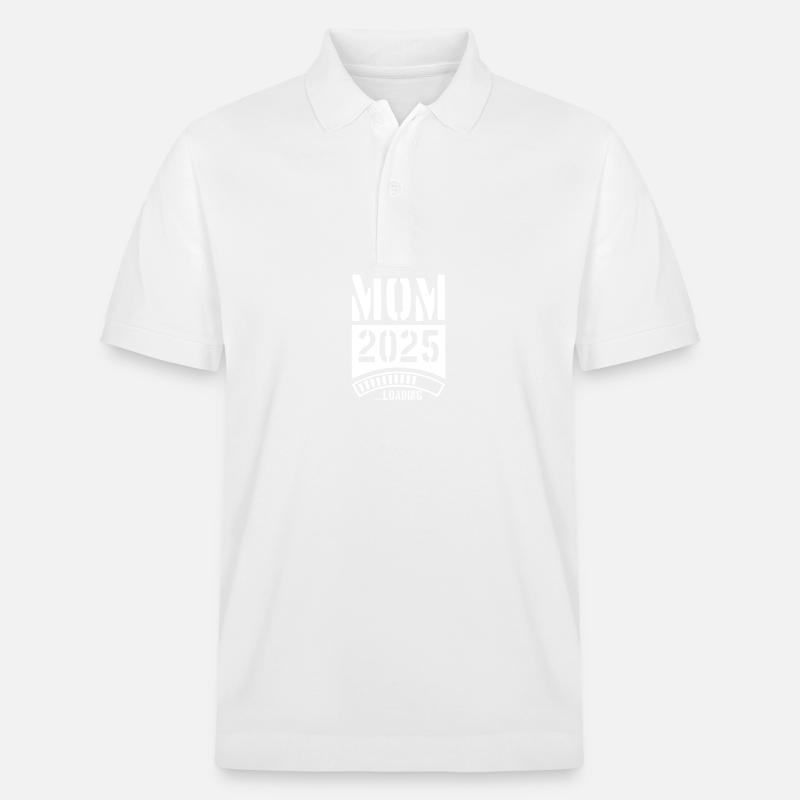 Mama 2025 Loading Mom - Stanley/Stella Unisex Bio-Poloshirt PREPSTER - Weiß