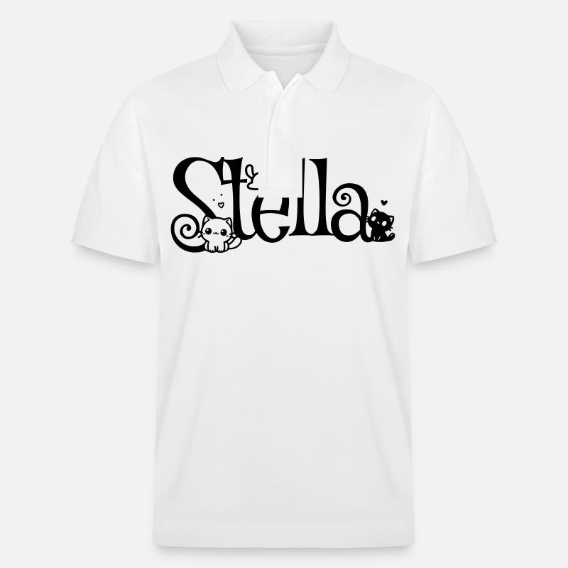 Stella Nom Prénom Chaton Nom - Polo PREPSTER bio Stanley/Stella Unisexe - blanc