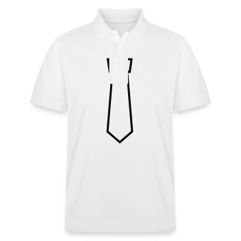 Cravate - Polo PREPSTER bio Stanley/Stella Unisexe - blanc - Devant - Roxy (174cm) & Andy (188cm)