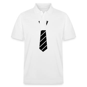 Cravate - Polo PREPSTER bio Stanley/Stella Unisexe - blanc - Devant - Roxy (174cm) & Andy (188cm)