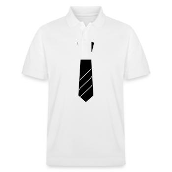 Cravate - Polo PREPSTER bio Stanley/Stella Unisexe - blanc - Devant - Roxy (174cm) & Andy (188cm)