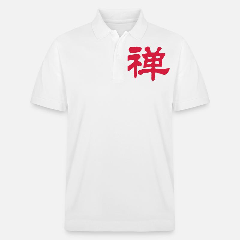 Chinesische Worte: Zen - Stanley/Stella Unisex Bio-Poloshirt PREPSTER - Weiß