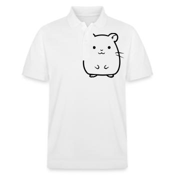 Hamster - Stanley/Stella Unisex Bio-Poloshirt PREPSTER - Weiß - Vorne - Roxy (174cm) & Andy (188cm)