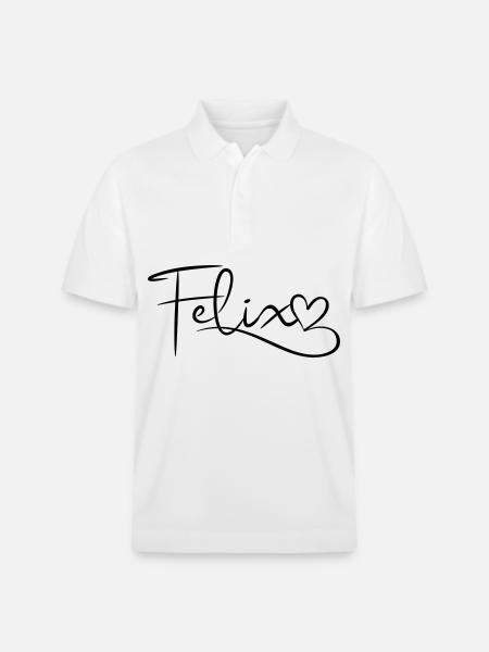Felix, nom, prénom, déco - Polo PREPSTER bio Stanley/Stella Unisexe - blanc