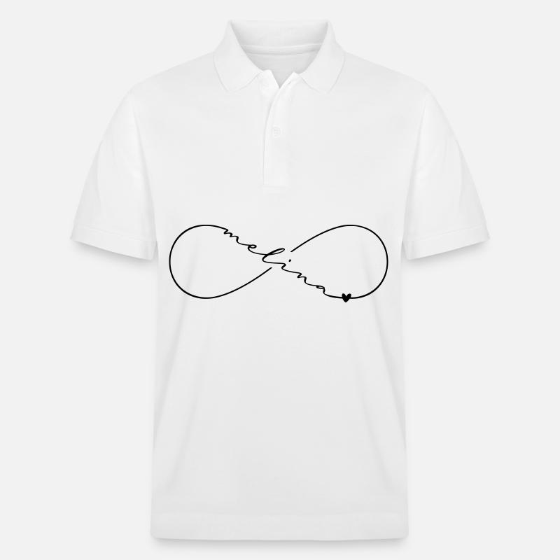 Melina Name Infinitysymbol - Stanley/Stella Unisex Bio-Poloshirt PREPSTER - Weiß