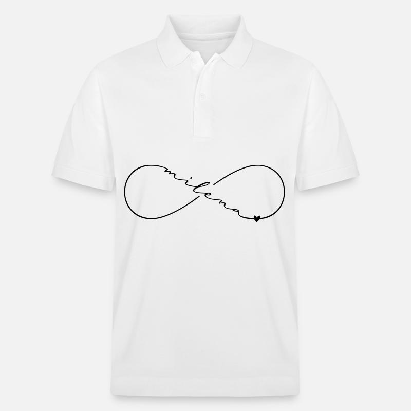 Milena Nom Symbole de l’Infini - Polo PREPSTER bio Stanley/Stella Unisexe - blanc