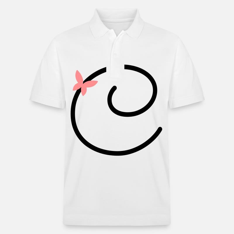 Buchstabe C Schmetterlingsbuchstabe - Stanley/Stella Unisex Bio-Poloshirt PREPSTER - Weiß