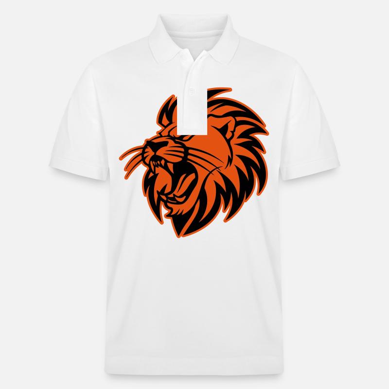 Löwenkopf Symbol Löwe - Stanley/Stella Unisex Bio-Poloshirt PREPSTER - Weiß