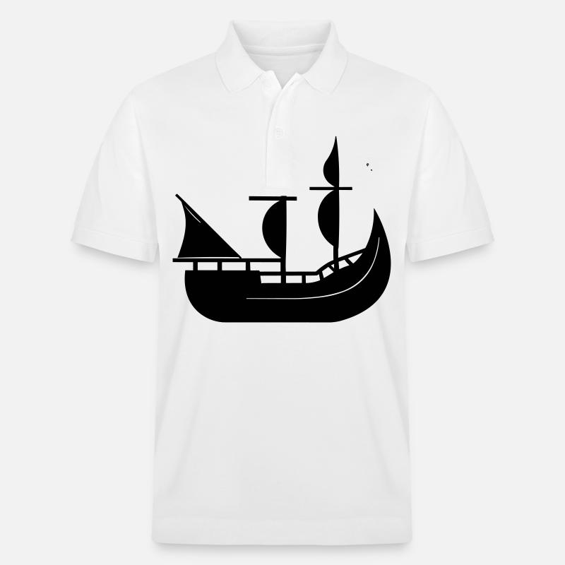 Piratenschiff - Stanley/Stella Unisex Bio-Poloshirt PREPSTER - Weiß