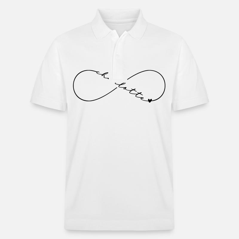 Charlotte Name Symbole de l’infini - Polo PREPSTER bio Stanley/Stella Unisexe - blanc