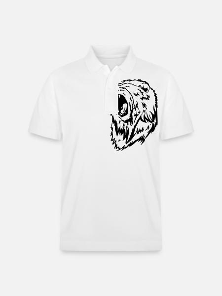 Löwenkopf - Stanley/Stella Unisex Bio-Poloshirt PREPSTER - Weiß