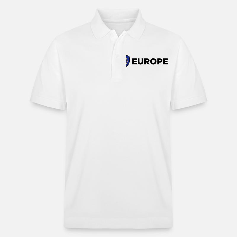 Le drapeau européen Union - Polo PREPSTER bio Stanley/Stella Unisexe - blanc